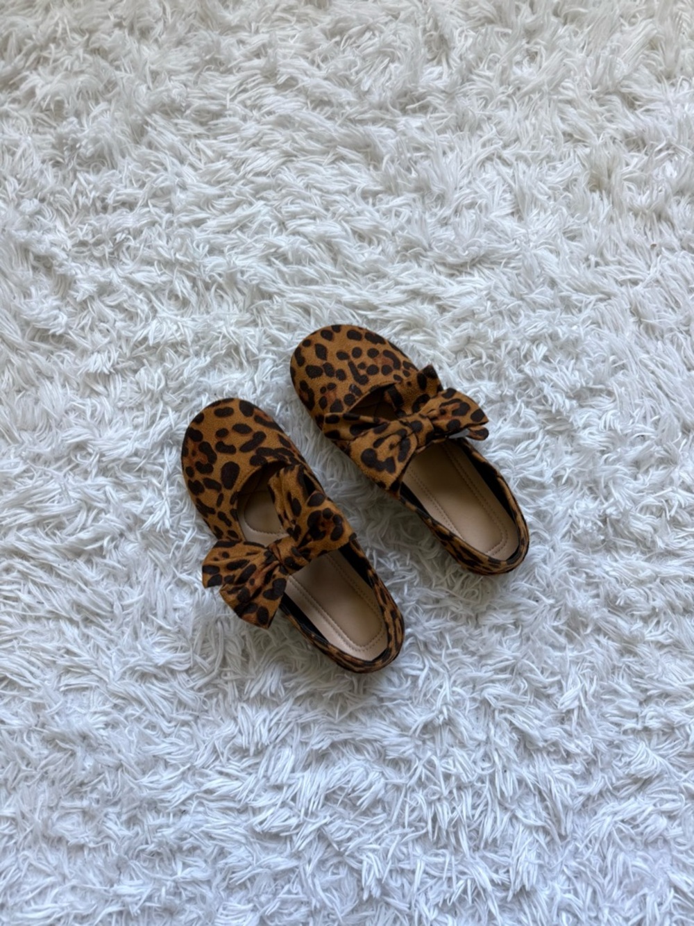 Leopard Print Bow Loafers - Brown
